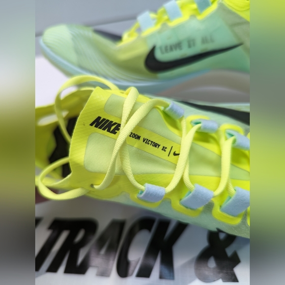 Nike Zoom Victory 5 XC Volt Mint Foam AJ0847-702 Track Field Distance Spikes 6.5 - Picture 4 of 8